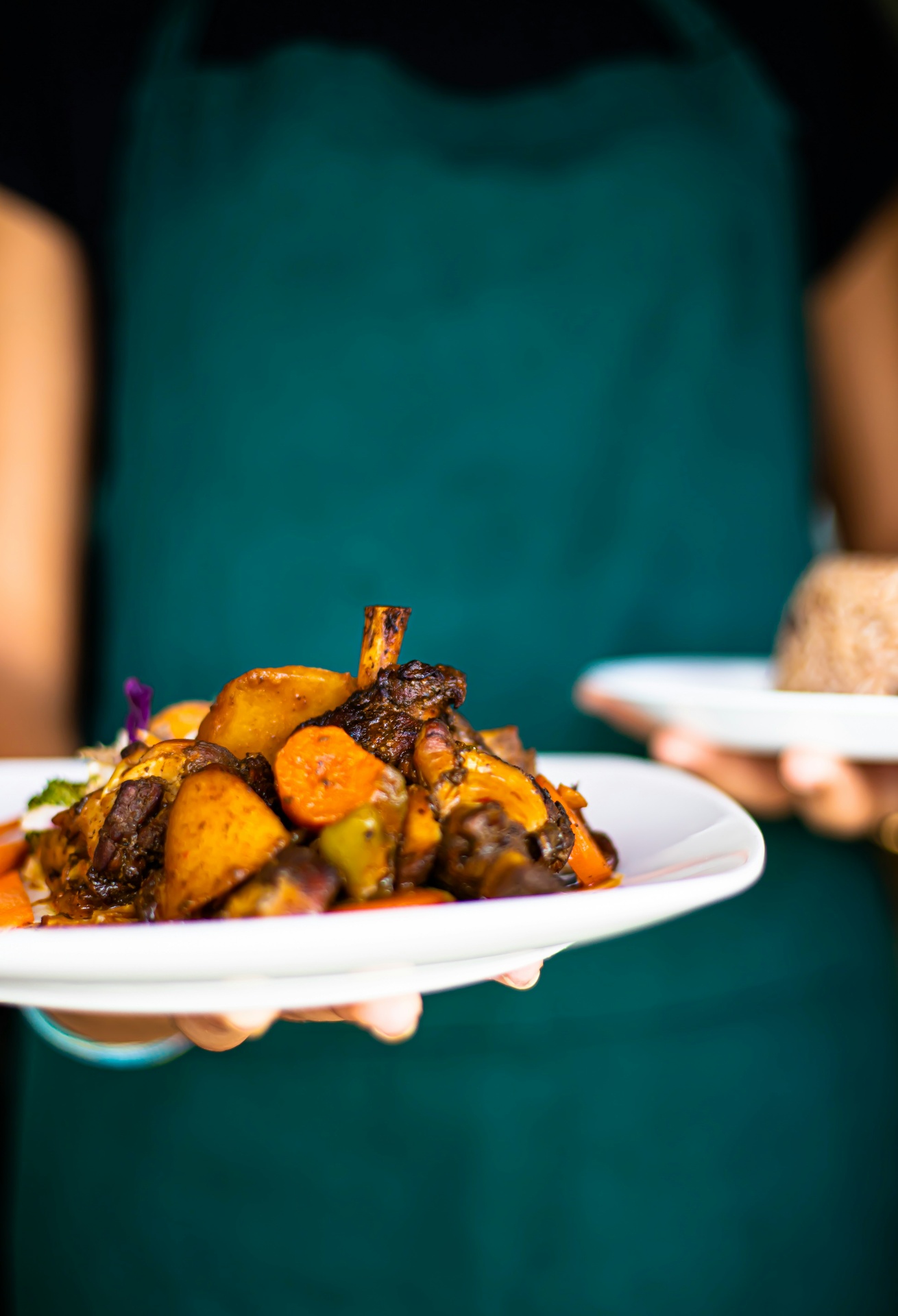 Bajan stew plate served on a Lickrish Food Tour